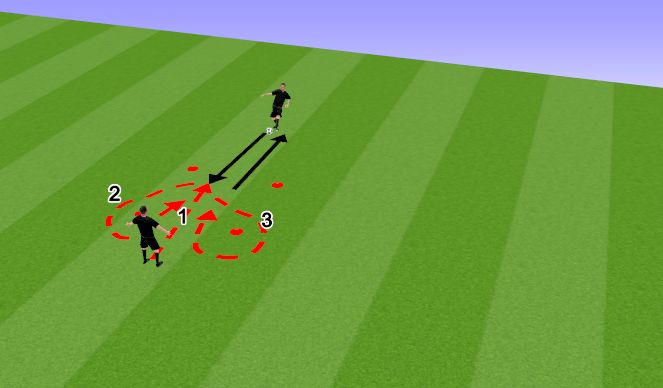 Football/Soccer Session Plan Drill (Colour): Söödud ruutu ühe puutega