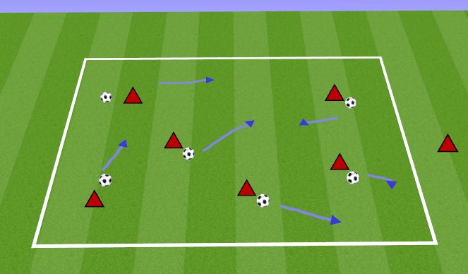 Football/Soccer Session Plan Drill (Colour): BANDIT BALL
