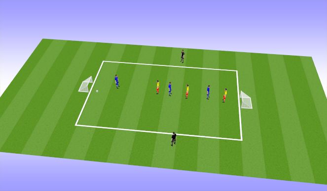 Football/Soccer Session Plan Drill (Colour): Play 3v3/4v4 (+2)