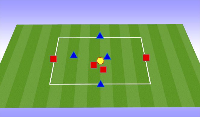 Football/Soccer Session Plan Drill (Colour): 4 v 4 +1