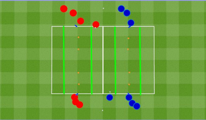 Football/Soccer Session Plan Drill (Colour): Fun Race with ball. Wyścig z piłką.