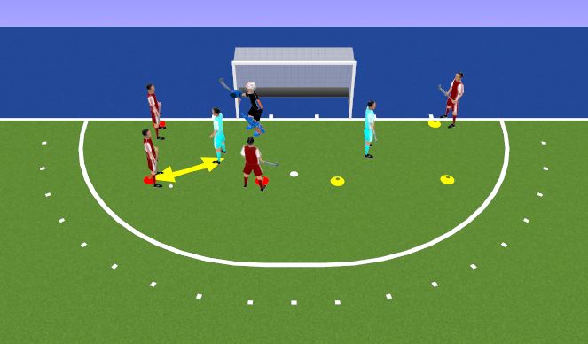 Hockey Session Plan Drill (Colour): Goed afmaken