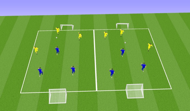 Football/Soccer Session Plan Drill (Colour): Short sided games