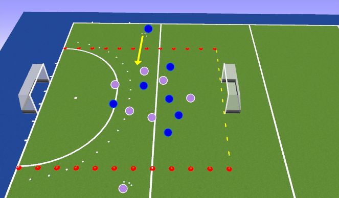 Hockey Session Plan Drill (Colour): Drill Five: Player to player SGG 2