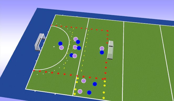 Hockey Session Plan Drill (Colour): Drill Four: Player to player SSG 1