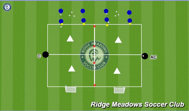 Football/Soccer Session Plan Drill (Colour): 2v2s (20 Minutes)