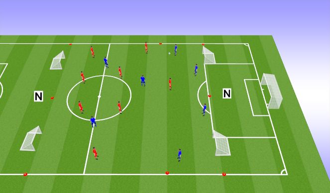 Football/Soccer Session Plan Drill (Colour): 8V7