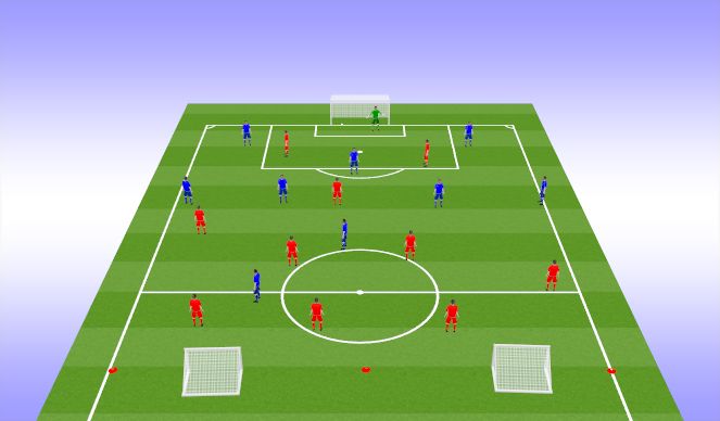 Football/Soccer Session Plan Drill (Colour): 10V9