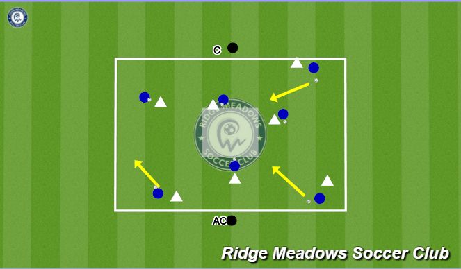 Football/Soccer Session Plan Drill (Colour): Shielding & Dribbling (10 Minutes)