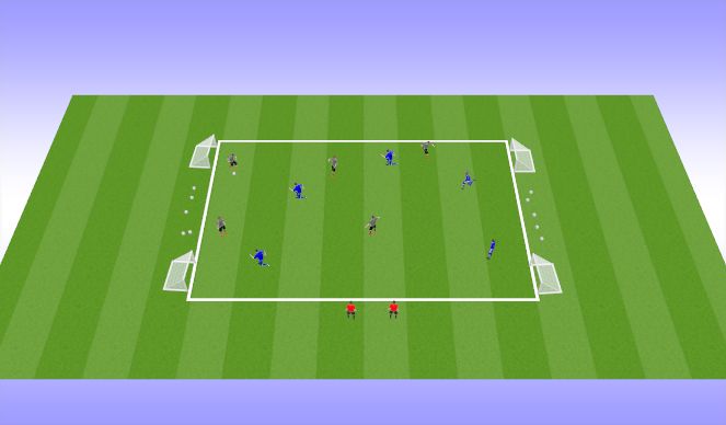 Football/Soccer Session Plan Drill (Colour): Step Up Game Sim