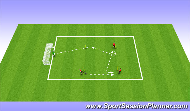 Football/Soccer Session Plan Drill (Colour): Passing Pattern