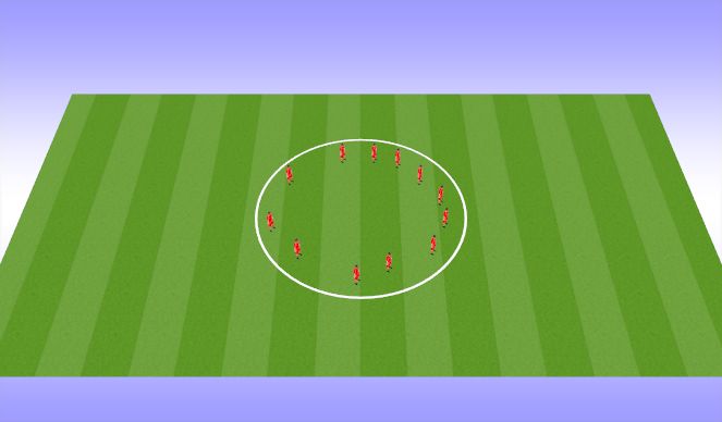 Football/Soccer Session Plan Drill (Colour): Warmup (10)