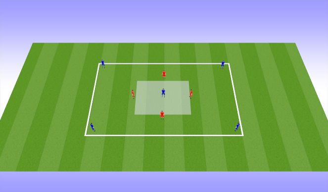 Football/Soccer Session Plan Drill (Colour): Rondo to Press (09 &10)