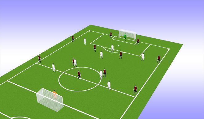 Football/Soccer Session Plan Drill (Colour): Find - 10v8