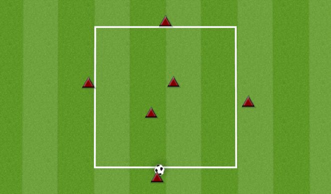 Football/Soccer Session Plan Drill (Colour): RONDO 4V2