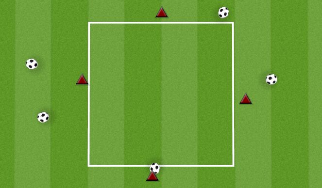 Football/Soccer Session Plan Drill (Colour): RONDO 4V0