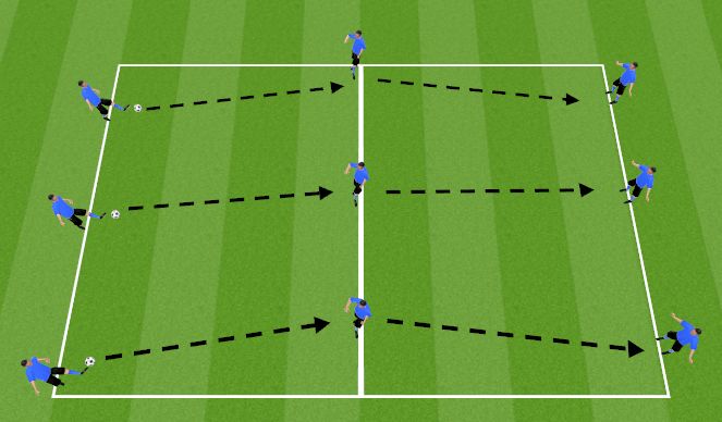 Football/Soccer Session Plan Drill (Colour): Passing and Receiving Warm Up