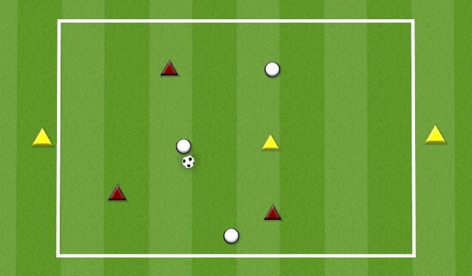 Football/Soccer Session Plan Drill (Colour): REAL MADRID 3V3+1 TARGET GAME