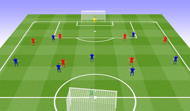 Football/Soccer Session Plan Drill (Colour): Play 8v8