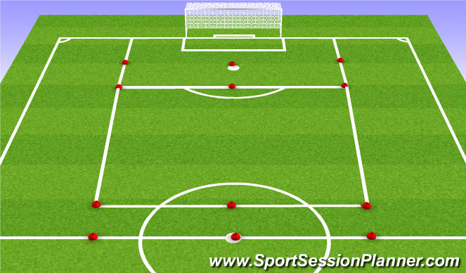 Football/Soccer Session Plan Drill (Colour): Through Pass Game