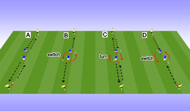 Football/Soccer Session Plan Drill (Colour): Warm Up 1