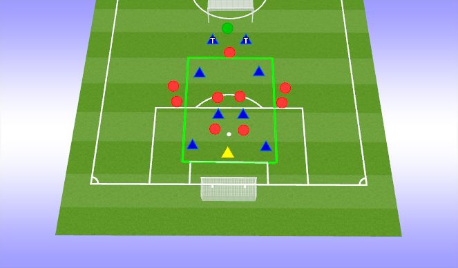 Football/Soccer Session Plan Drill (Colour): WARM-UP | Build Up Possession.