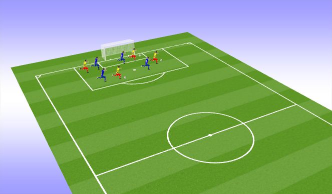 Football/Soccer Session Plan Drill (Colour): Warm up