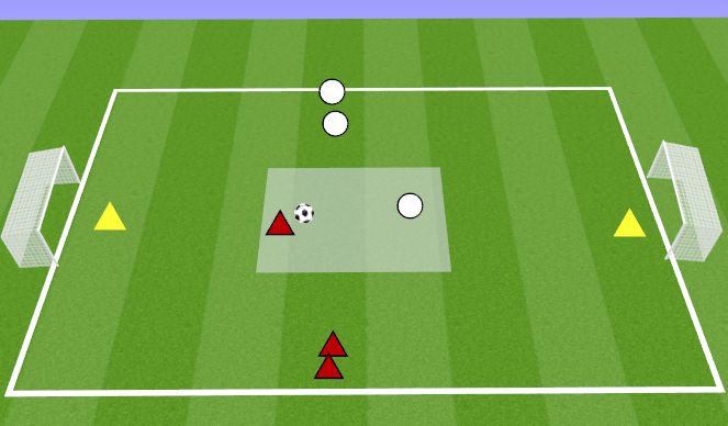Football/Soccer Session Plan Drill (Colour): 1V1 FACE UP