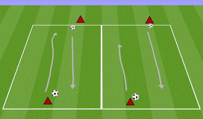 Football/Soccer Session Plan Drill (Colour): WARM UP 2 PER ZONE