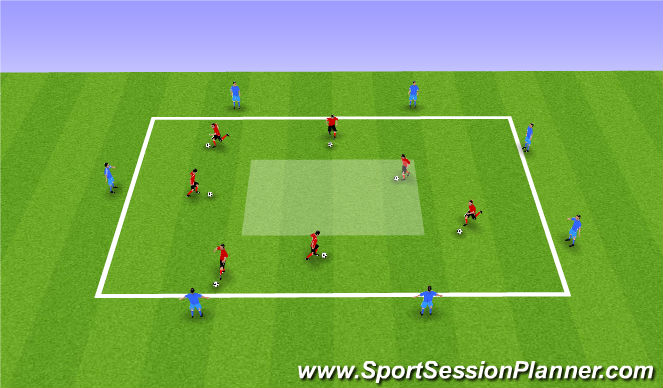 Football/Soccer Session Plan Drill (Colour): Warm Up