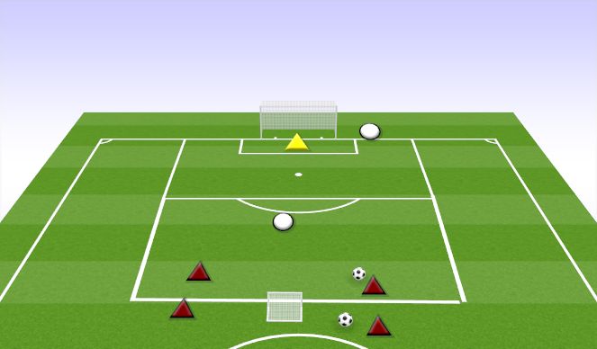 Football/Soccer Session Plan Drill (Colour): OVERLAP 2V1 TO GOAL