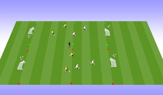 Football/Soccer Session Plan Drill (Colour): 2v2 Games