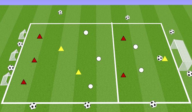 Football/Soccer Session Plan Drill (Colour): 5V5+2