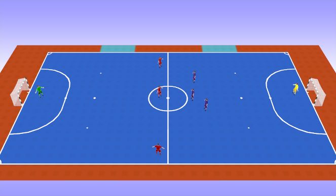 Futsal Session Plan Drill (Colour): 4v4 GAME FULL LAWS