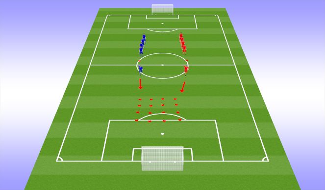 Football/Soccer Session Plan Drill (Colour): Connect 4