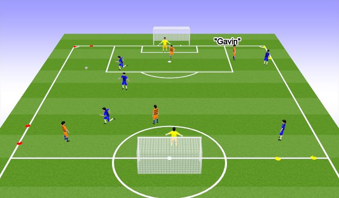 Football/Soccer Session Plan Drill (Colour): SSG