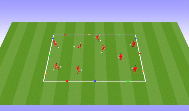 Football/Soccer Session Plan Drill (Colour): Warm Up