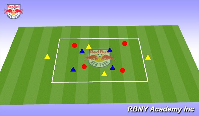 Football/Soccer Session Plan Drill (Colour): Positional Game (12 Players)