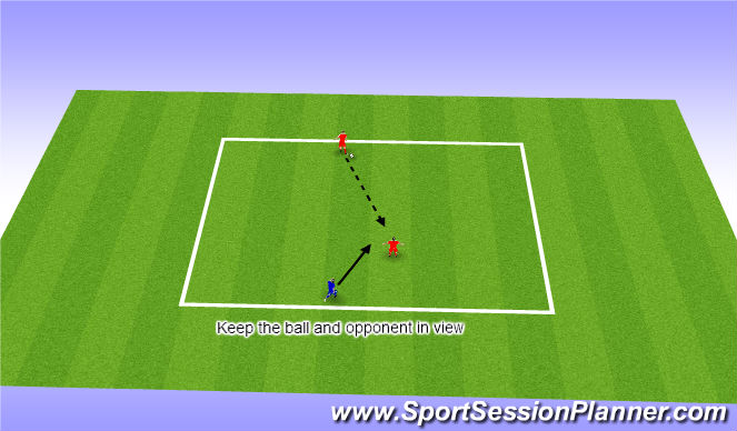 Football/Soccer Session Plan Drill (Colour): Intercepting