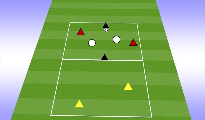 Football/Soccer Session Plan Drill (Colour): POSSESSION 4V2+2