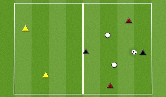 Football/Soccer Session Plan Drill (Colour): POSSESSION 4V2+2