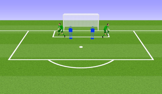 Football/Soccer Session Plan Drill (Colour): High Ball Warm Up 