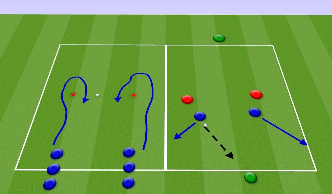 Football/Soccer Session Plan Drill (Colour): Warm Up