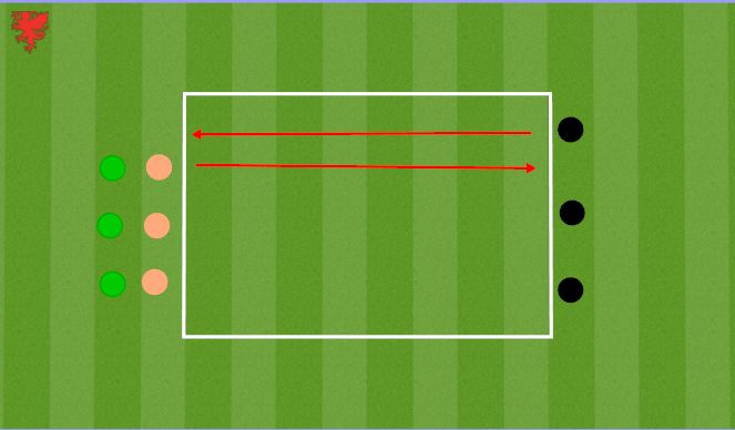 Football/Soccer Session Plan Drill (Colour): Warm up and fitness