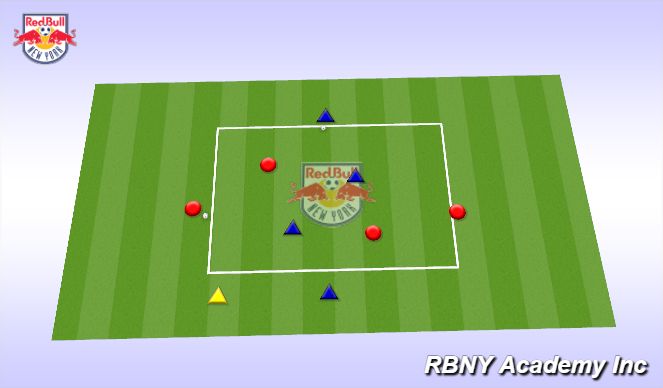 Football/Soccer Session Plan Drill (Colour): Combo Play - UBT (Unopposed)