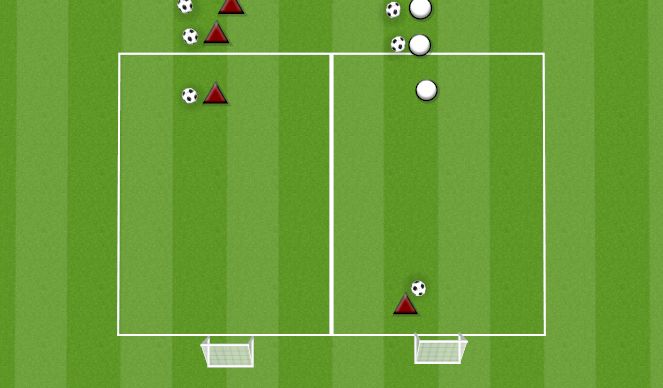 Football/Soccer Session Plan Drill (Colour): 1V1 TO SIDE