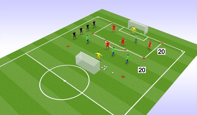 Football/Soccer Session Plan Drill (Colour): King Louie