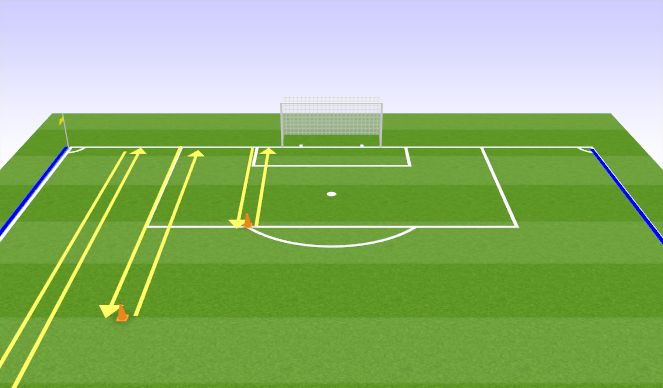 Football/Soccer Session Plan Drill (Colour): Session 1 (Conditioning)