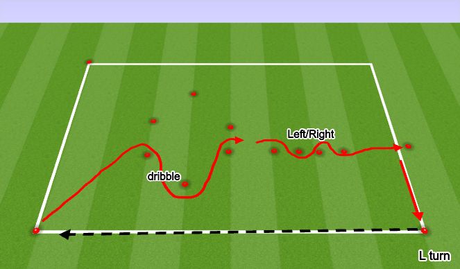 Football/Soccer Session Plan Drill (Colour): Warm Up