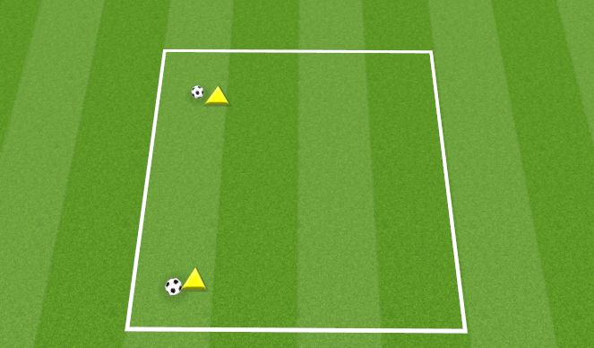 Football/Soccer Session Plan Drill (Colour): DISTRIBUTE DIAGONAL AND DIVE 